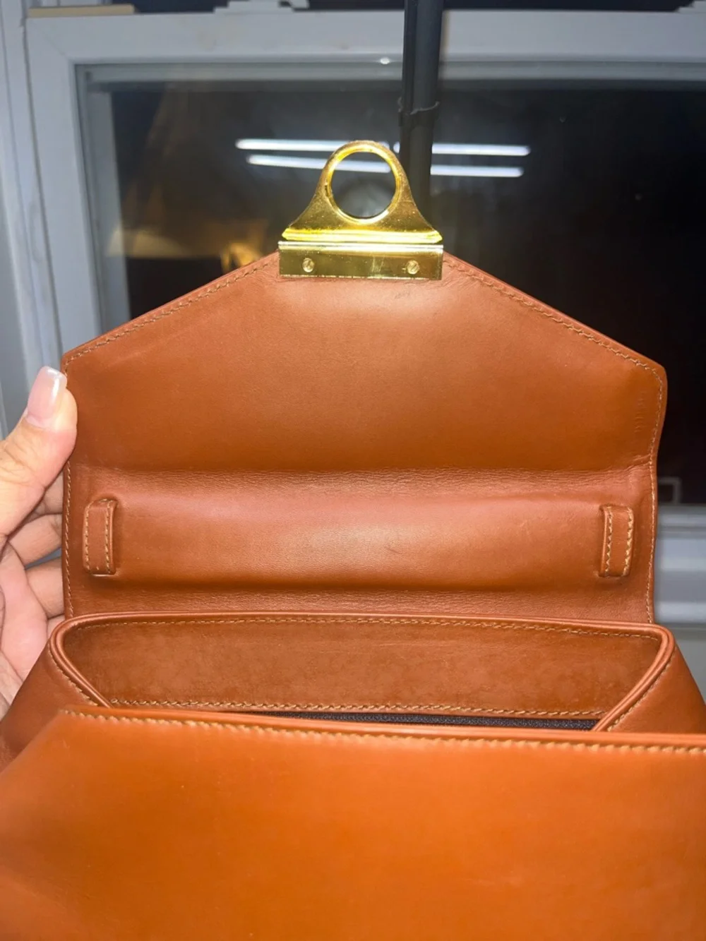 Salvatore Ferragamo Vintage Caramel Leather Top-Handle Bag with Silk Scarf (COA) - Picture 8 of 16